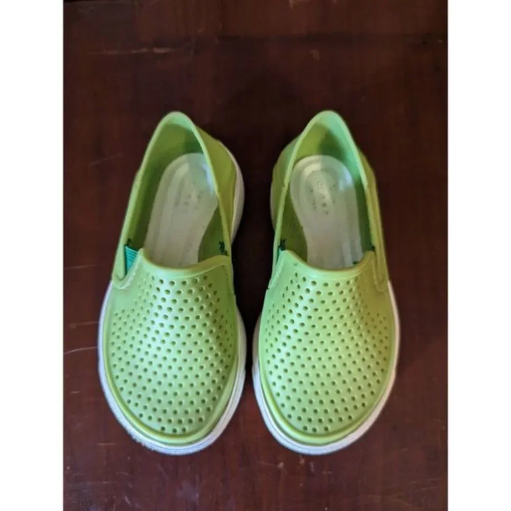 Crocs CitiLane Roka Slip On Sneaker Shoes‎ Perforated Green Size C7 7.5 Toddler - Picture 3 of 9